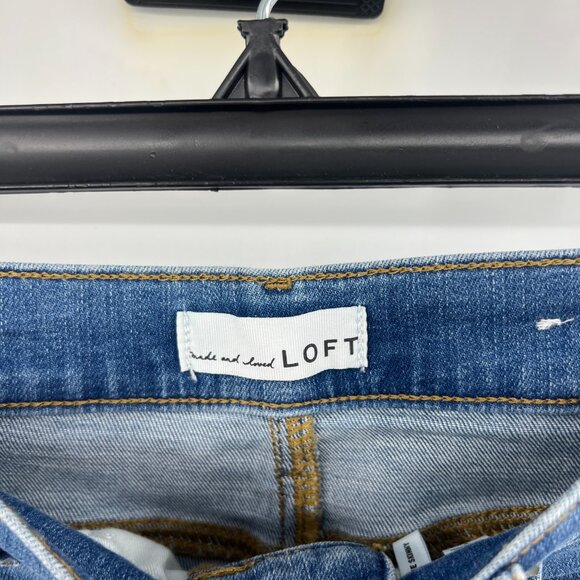 Loft The Skinny Raw Hem Split Ankle Jeans Women's 2 26 - Picture 4 of 9